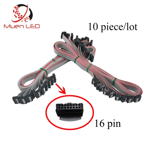 플랫 리본 데이터 케이블 LED 디스플레이 수신 카드 연결용 16핀 순수 구리 신호 20cm 40cm 60cm 80cm 100cm 길이