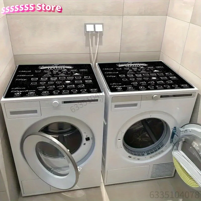 Laundry Guide: A Complete Guide to Textile Care Symbols Poster, Good Helper for Home Laundry, Diatom Mud Quick-Drying Protectiv
