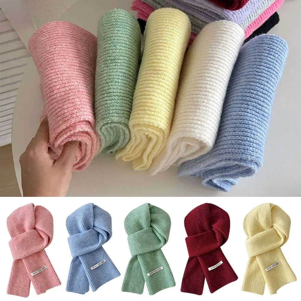 

Модный теплый зимний шарф, мягкий шерстяной шарф на шею, однотонный утолщенный шаль для защиты шеи, женская и мужская шаль