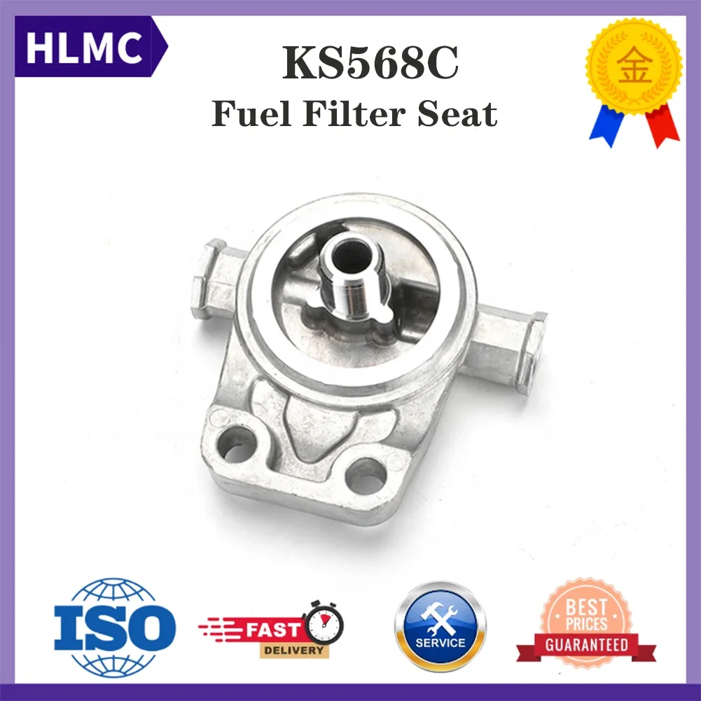 Piezas de excavadora KS568C Asiento de filtro de combustible Excavadora Bloque diésel Cabezal de filtro de combustible E200B 6D14 6D31 Separador de agua de combustible SPIN-ON
