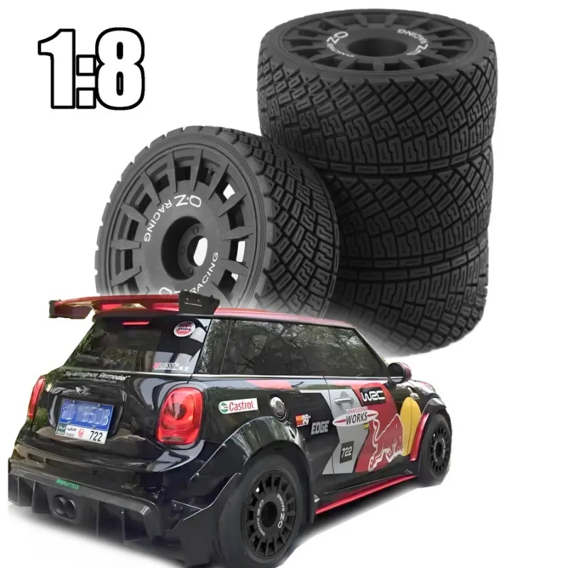 1/7 1/8 WRC Rally Car Tires – 100mm Large Size, 17MM Hex Hub, High-Traction for Thor KM Citroën C3 Feishen Mustang (4PCS)