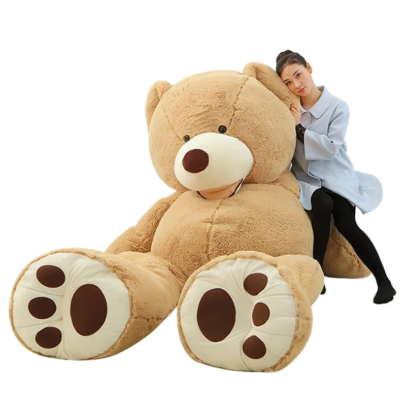 100-260cm America Giant Bear Plush Toys Soft Teddy Skin Coat Popular Birthday Valentine's Gifts Girls Kid's Gift