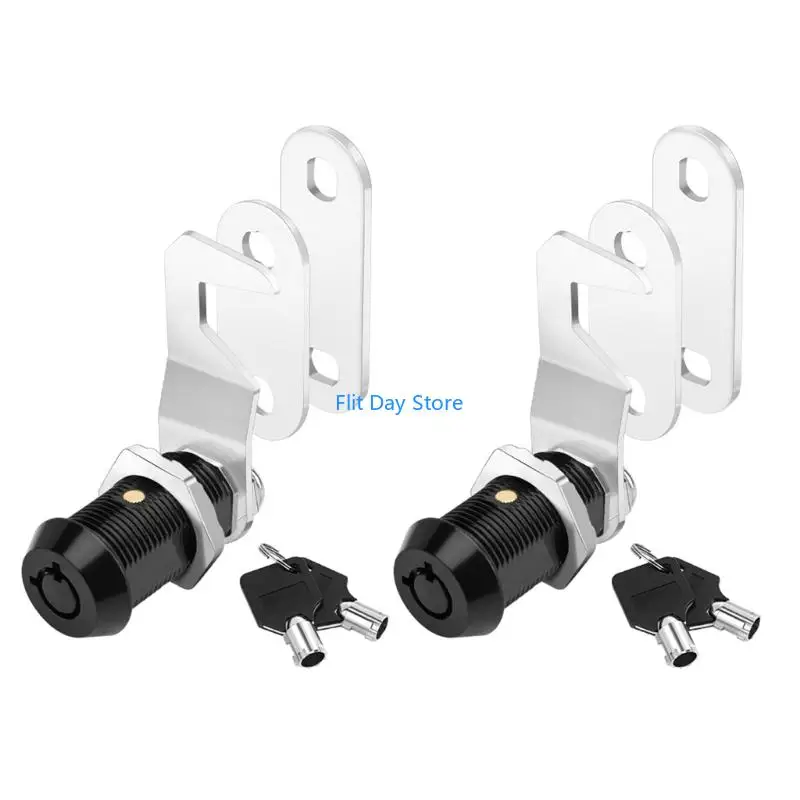 F92C 2pcs Heavy Duty Tubulars Cams Locks Keyed Alike Precisions Steel Lock set for Easy Management Cabinet & Tool Box Security