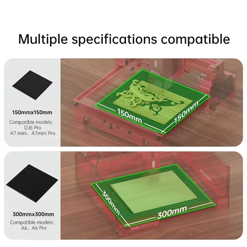 Laser Engraving Machine Accessory Kit OEM Polished Square Manual Wood Acrylic Metal Cutting Tools Honeycomb Panel Backing Plate