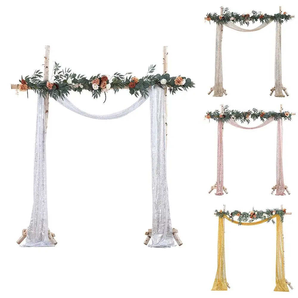 

Extra Long Wrinkle-Free Wedding Arch Draping Fabric Reusable Reception Backdrop Drapes Swag Decorations Wedding Party Decoration