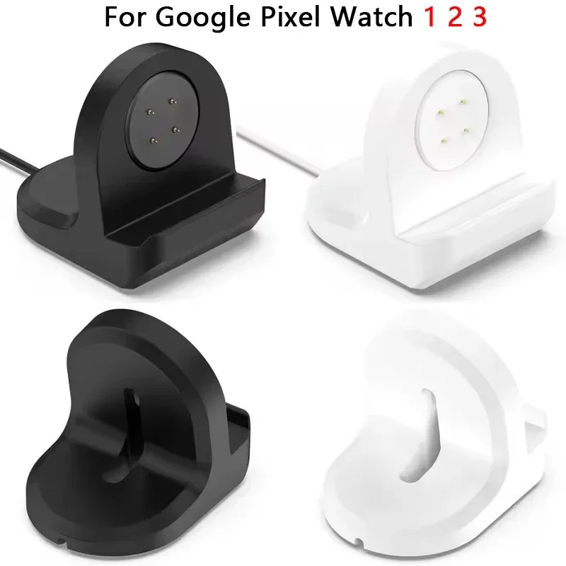 Soft Silicone Charger Cradle Dock Wireless Charger Stand Dock Bracket for Google Pixel Watch 1 2 3 Watch Charging Base Accessori