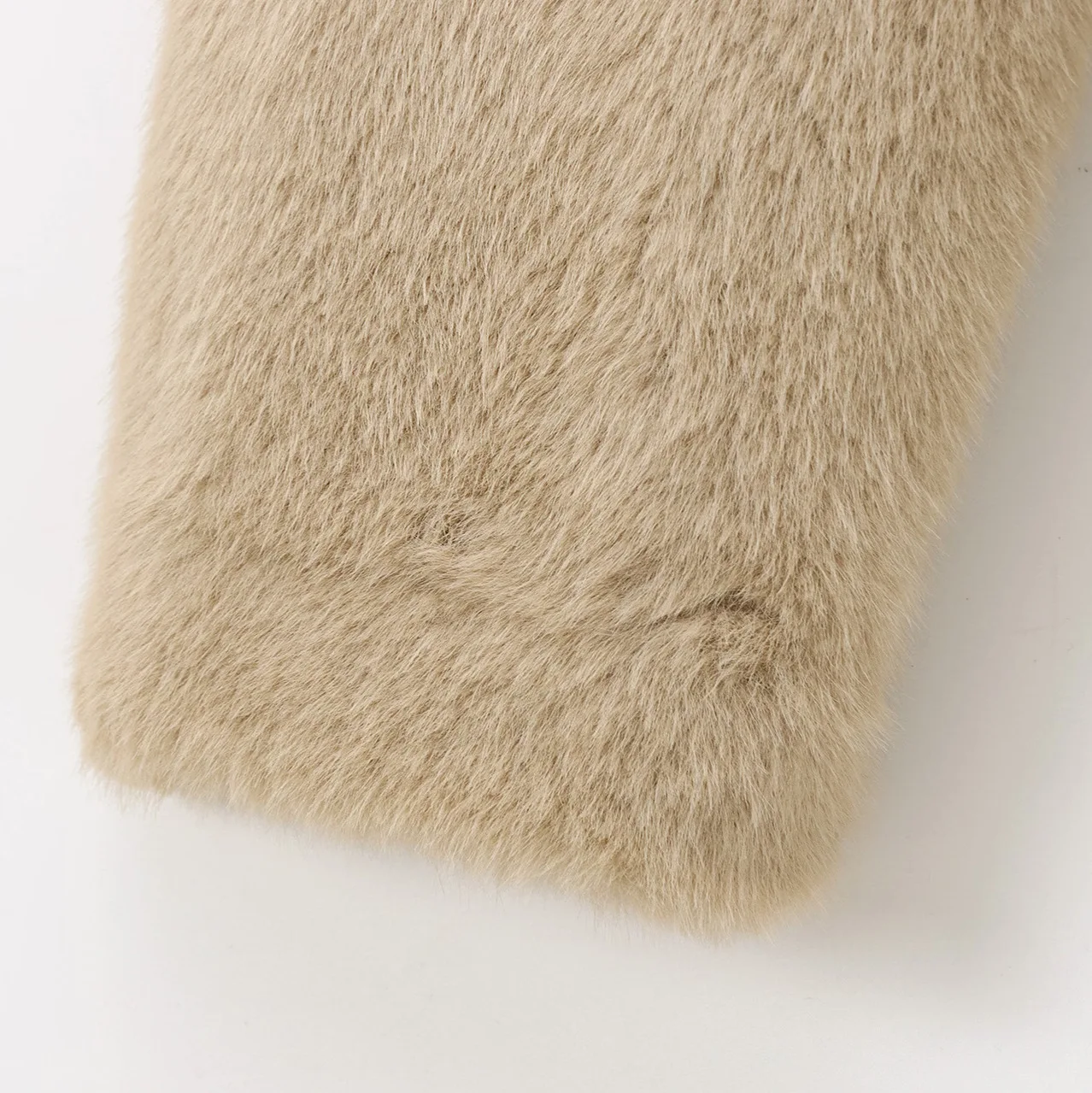 معطف أنيق مريح برقبة دائرية وأكمام طويلة للنساء، جاكيت قصير أنيق من الفرو الصناعي، صدر واحد مع مع معطف مستقيم