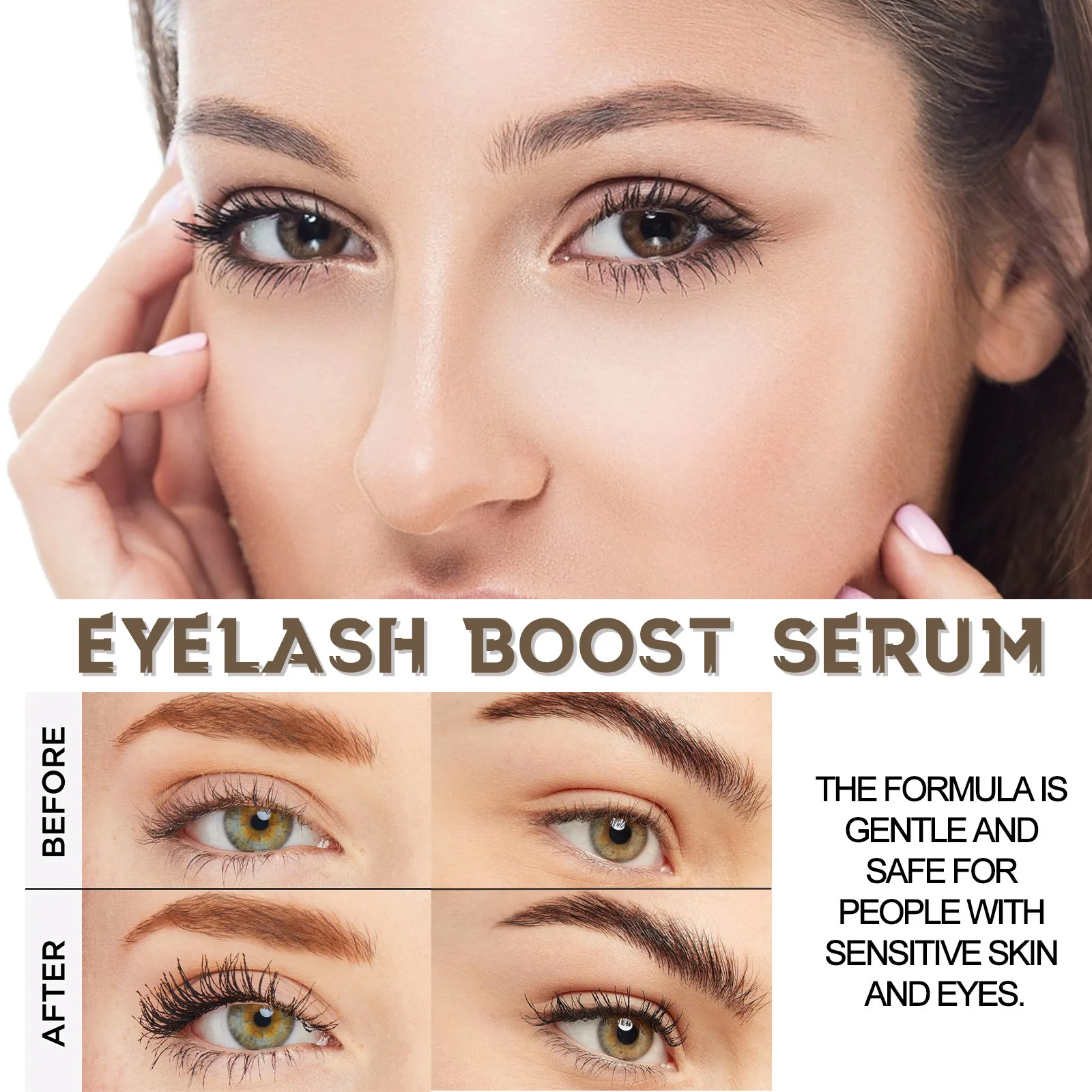 EELHOE Eyelashes Growth Serum Fast Lengthening Thicker Lashes Nourishing Treatment Curling Natural Lifting Enhance Liquid Makeup