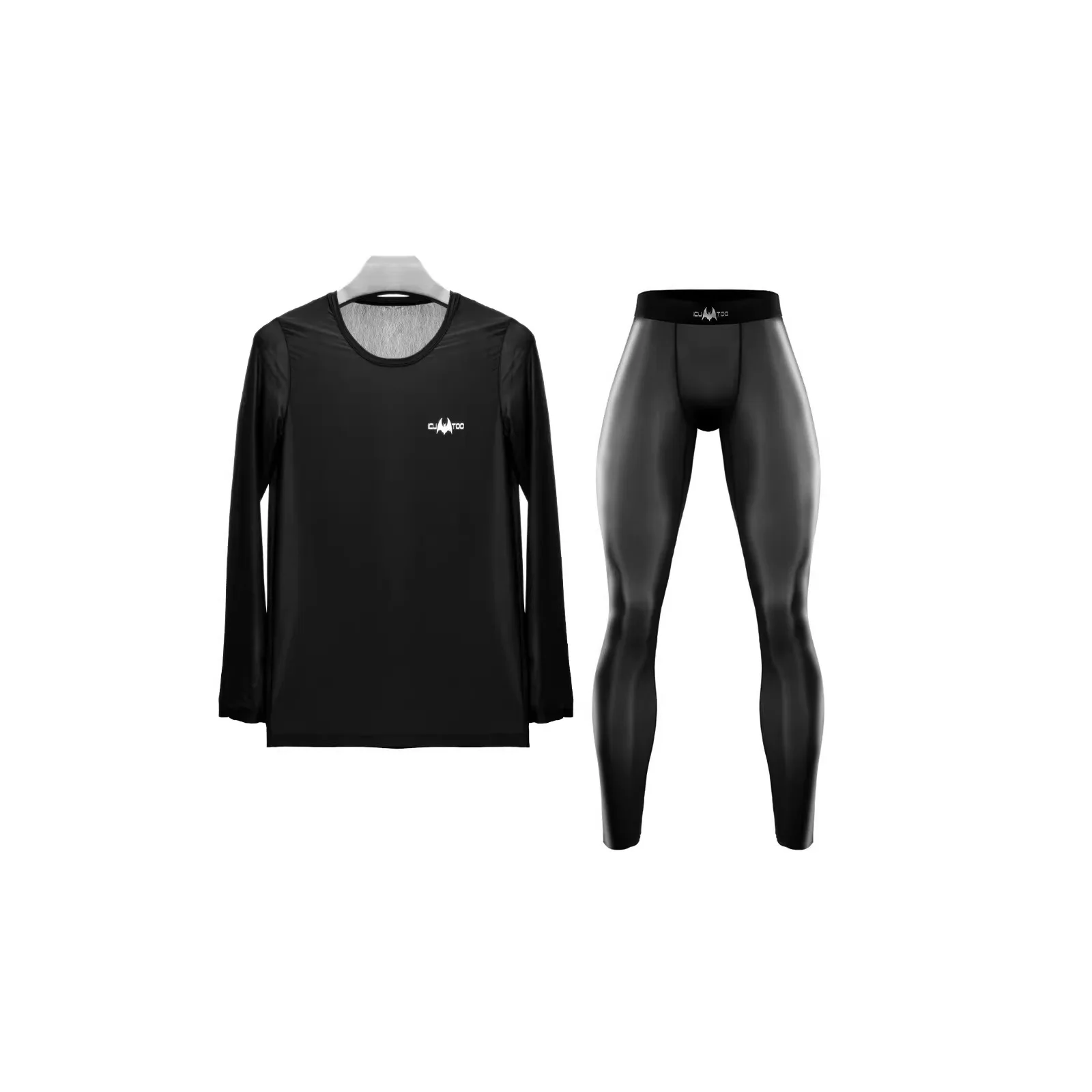 

Men's Thermal Underwear Set Slim Fit Ultra Thin Silk Long Johns Top and Pants