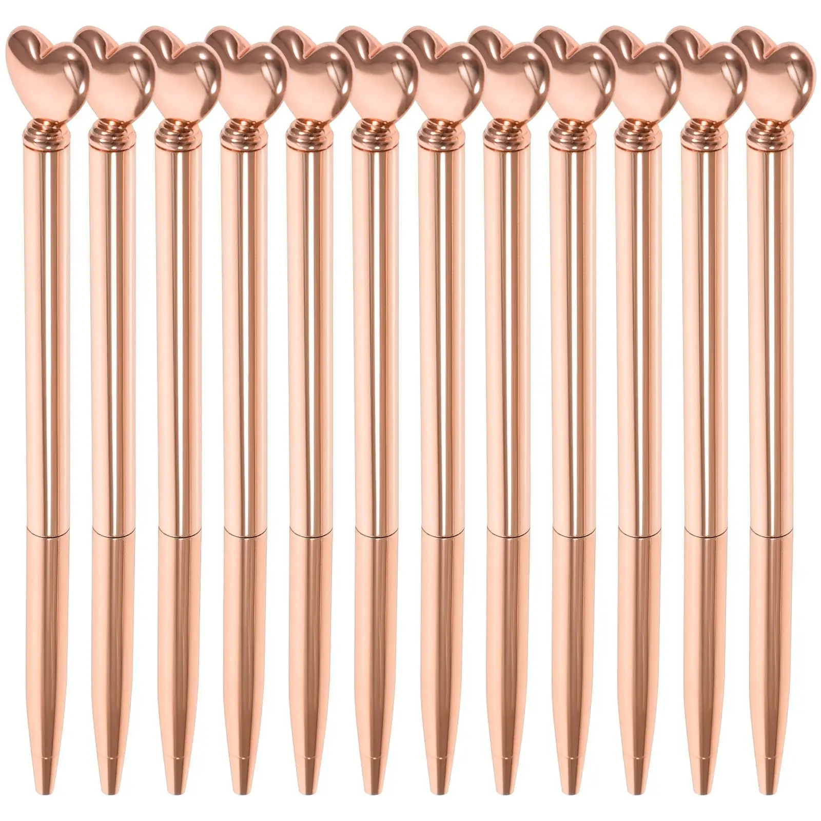 

12pcs Metal Ballpoint Pens Portable Writing Tools Creative Cartoon Shape Household Supplies Student Gifts