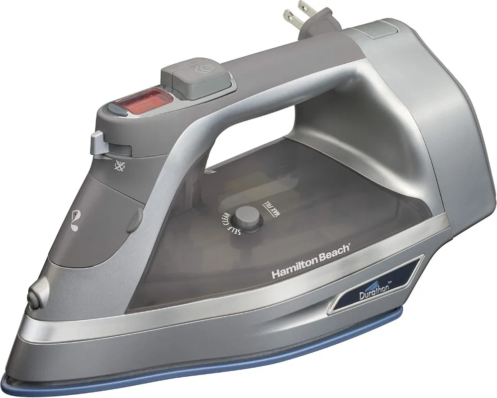 

Steam Iron & Vertical Steamer for Clothes with Scratch-Resistant Soleplate,Anti-Drip, Digital Temp. Control, 1700W, Silver