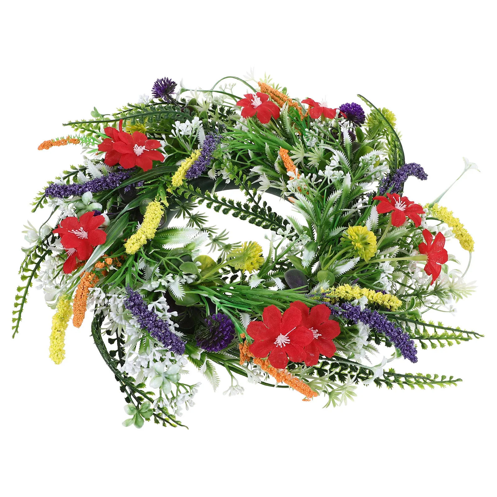 

Artificial Floral Wreath Spring Summer Decorative Front Door Hanging Wreath for Wedding Festival Home Porch Decor