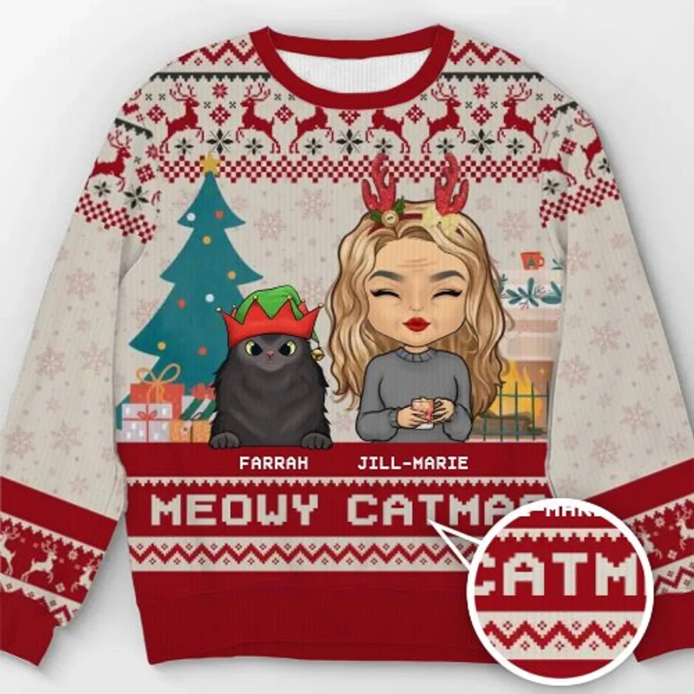 

Cute Cat Dog Graphic Sweatshirts Fashion Animal Ugly Christmas Sweater Casual Kids Pullovers Hip Hop Man Tracksuit Xmas Sweaters