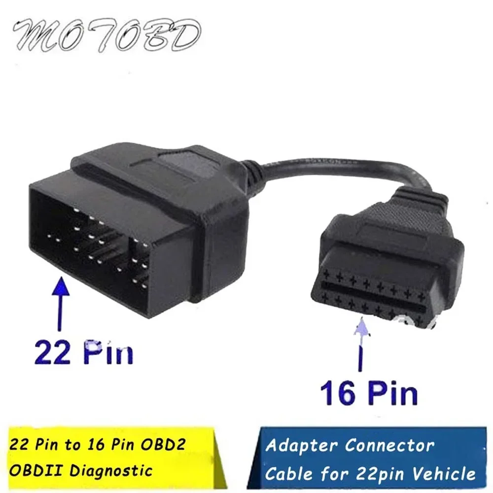 

Для Toyota 22Pin к OBD2 16-контактный разъем-адаптер для Toyota 22-контактный разъем OBDII «мама» на 16-контактный ремонтный шнур