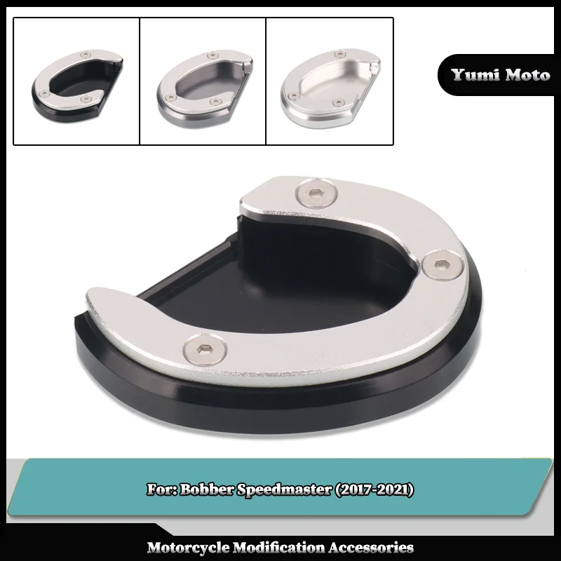 

For TRIUMPH Bobber Speedmaster 2017-2021 Motorcycle CNC Side Stand Pad Plate Kickstand Enlarger Support Extension