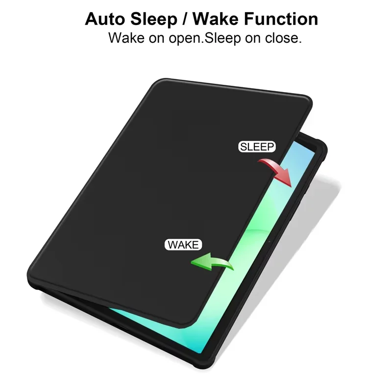 For Samsung Galaxy Tab A11 Plus 11 Inch 2026 360° Rotating Acrylic Case Transparent Shockproof Cover With Pen Slot