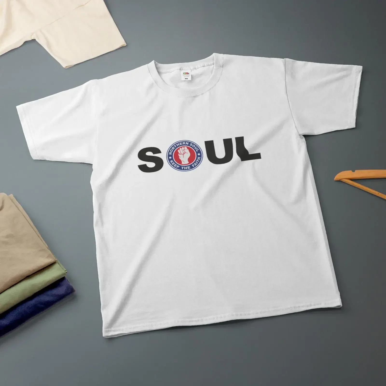 Northern Soul Text Keep the Faith T Shirt Various Sizes amp Colours Motown vintage Washed Unisex streetwear Slightly Soft homme