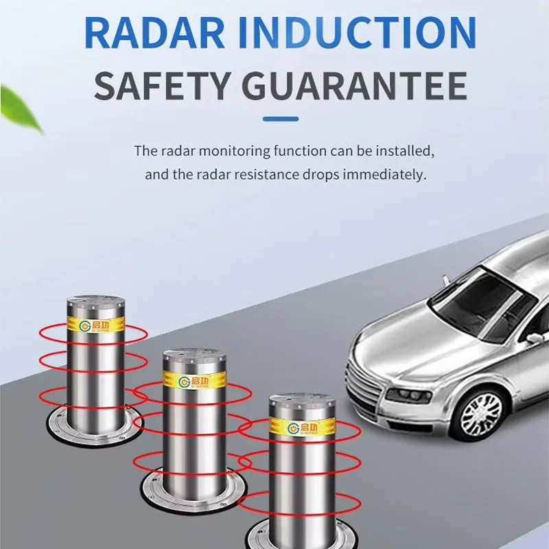 치공 870mm 유압 볼라드 스테인리스 스틸 자동 볼라드 시스템 상승식 리프팅 컬럼 가드레일 포스트 교통 차단기