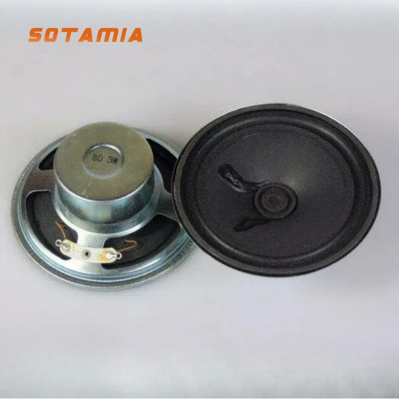 

SOTAMIA 2 шт. 3-дюймовые полнодиапазонные аудиодинамики 8 Ом 3 Вт, антимагнитные, для домашнего использования, с бумажным диффузором и пенопластовым подвесом, портативные