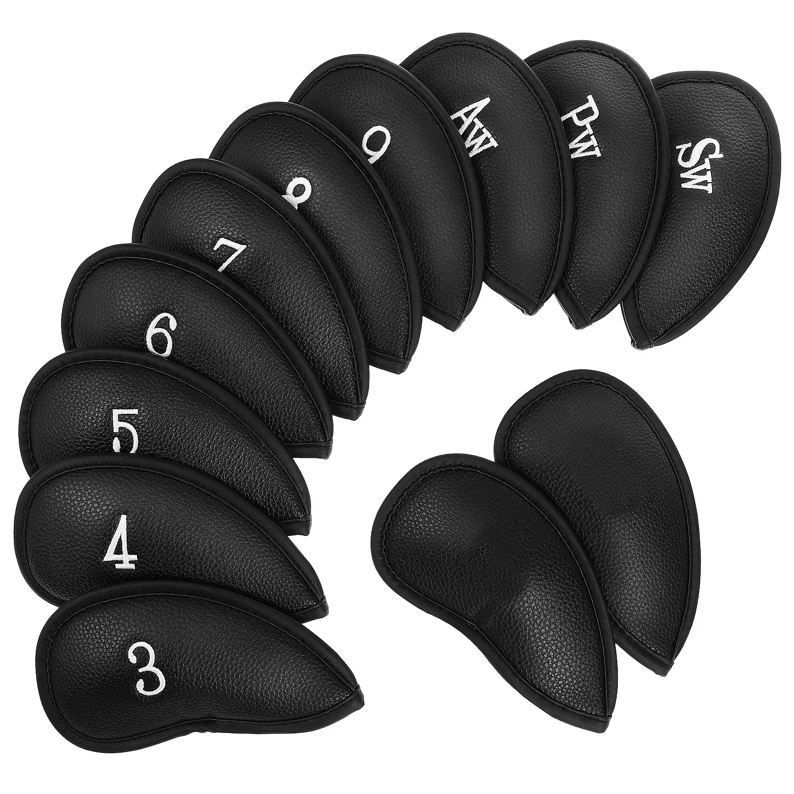 

12Pcs Golf Club Covers PU Material Scratch Resistant Universal Fit for Irons Driver Putter Labeled Easy to Identify Secure Snug