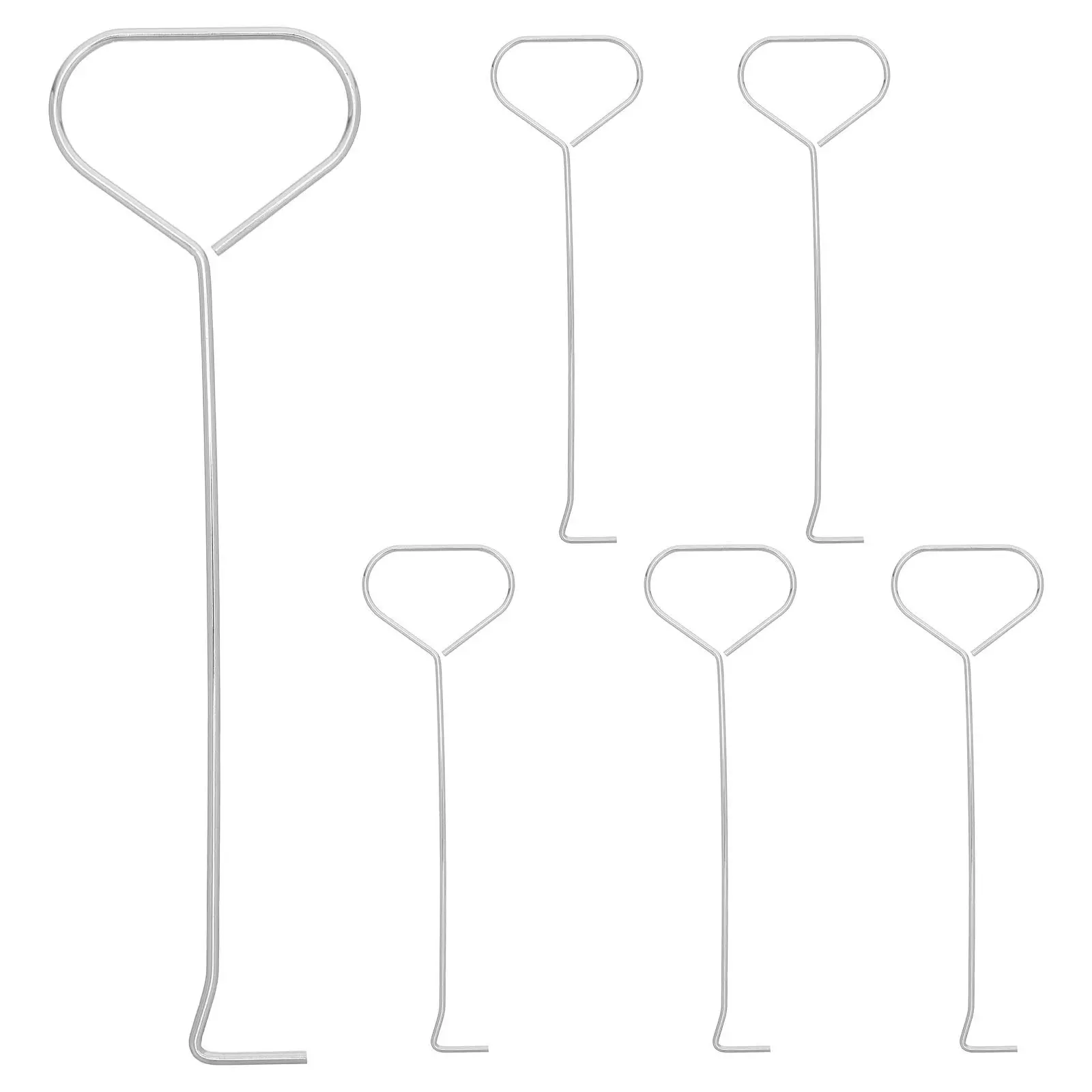 6Pcs Stainless Steel Wick Dip and Lift Tool Heart Loop Handle Long Extinguishing Hook Minimal Smoke Aromatherapy