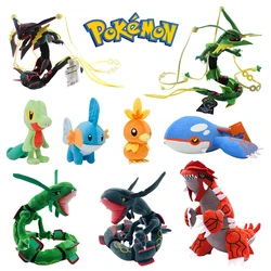 Pokémon Mega Rayquaza Plush Toy para crianças, Groudon, Kyogre, Mudkip, Torchic, Treecko, Anime Cartoon Stuffed Doll, presentes de Natal para crianças