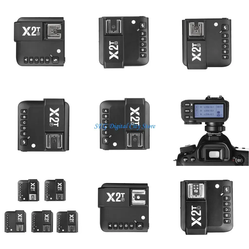 

U75B X2T-C X2T-N X2T-S X2T-F X2T-O X2TP Wireless Flash Transmitter fo Photography
