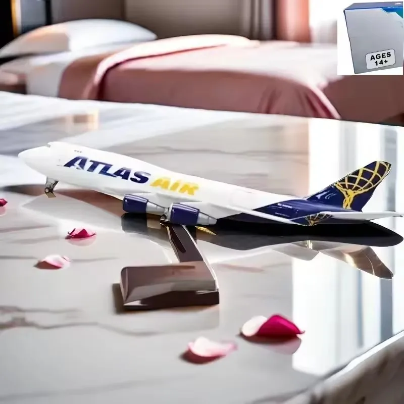 

Новый масштаб 1:157 B747-400 ATLAS AIR Airlines, литая под давлением модель самолета из смолы, коллекция украшений, дисплей, игрушки, подарки для фанатов