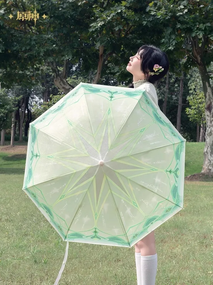 Game Genshin Impact Official Transparent umbrella miHoYo Original Nahida Theme Series Umbrella Sunshade Long umbrella in stock