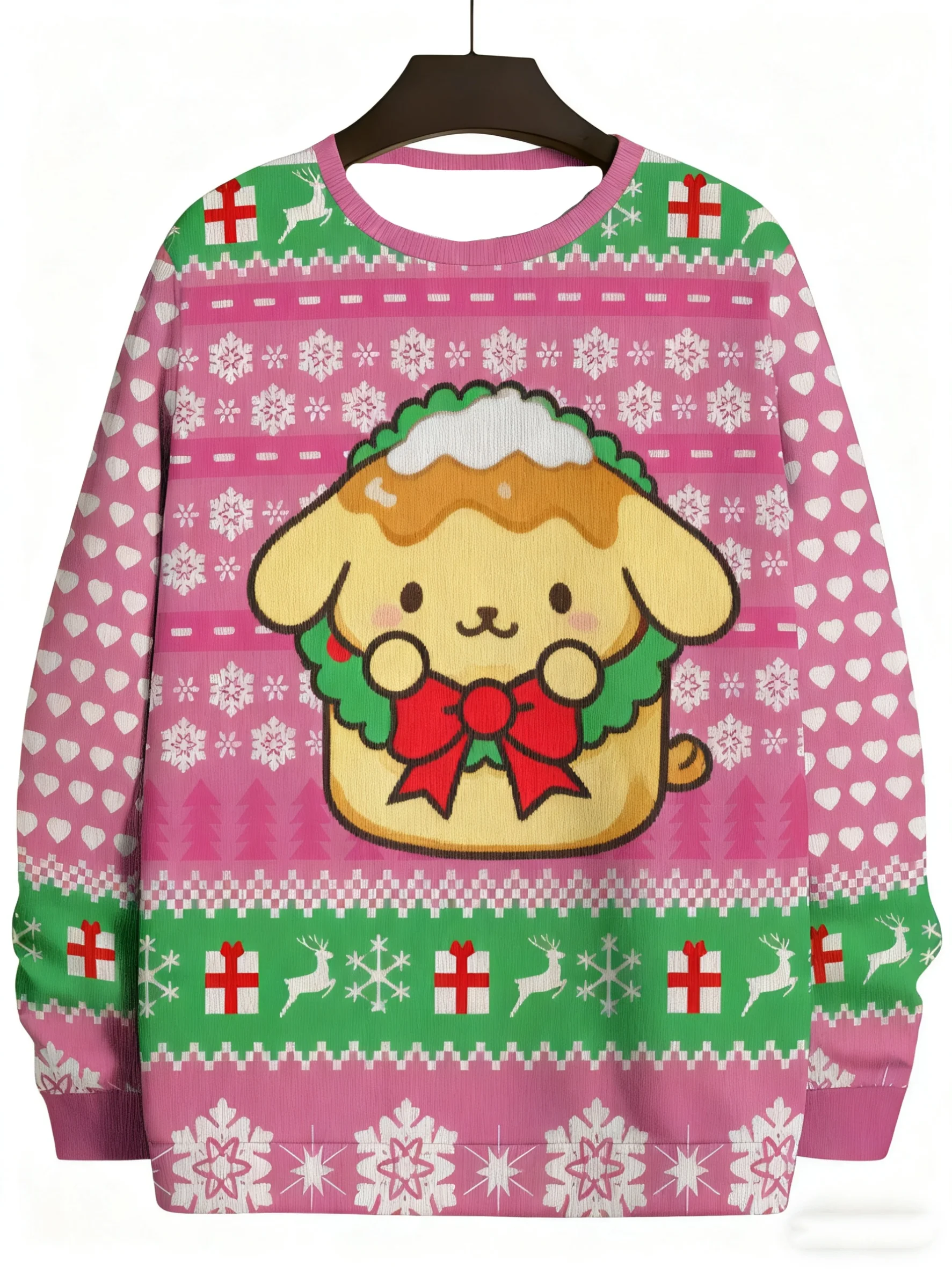 

Pom Pom Purin Cartoon Ugly Sweater Men's Womens 3d Sweater Sanrio Cute Ugly Christmas Sweater Anime Xmas Gifts Christmas Sweater