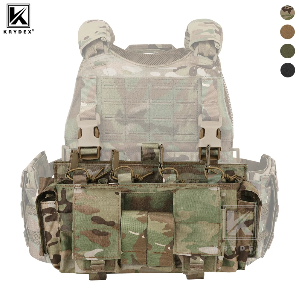 KRYDEX Tactical Placard 5.56 9mm Magazine Pouch MF IV Panel Placard Multifunction Pouch For SCARAB Hunting Plate Carrier Vest