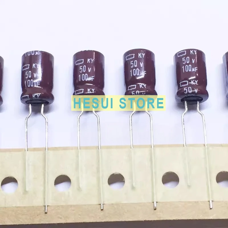 10PCS Black King Kong electrolytic capacitor 50V100UF 8X11.5 KY high frequency low resistance 105 degrees, generation 35V