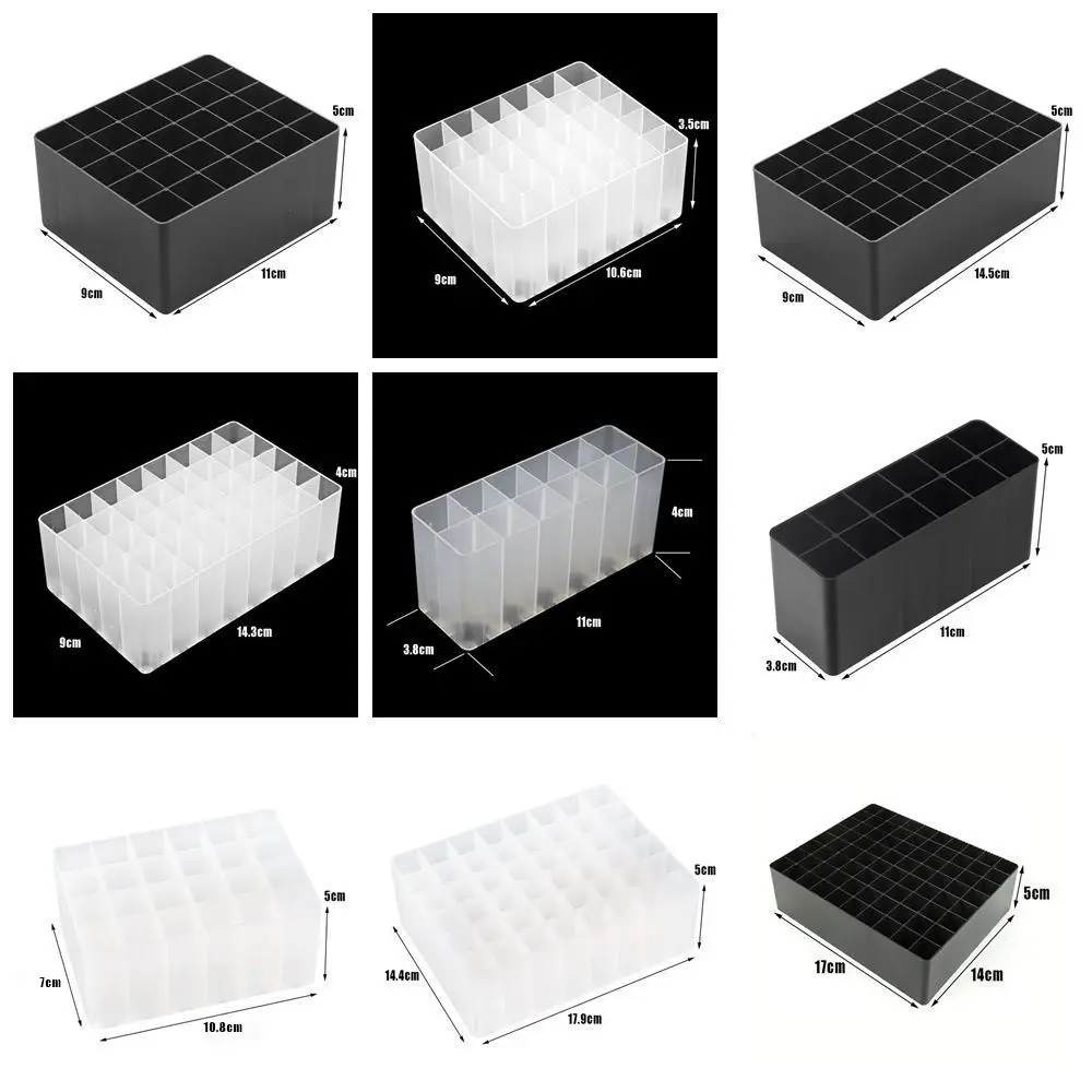 جودة عالية 12/24/30/40/48/80/100 فتحات حامل قلم سعة كبيرة متعددة الوظائف فرشاة القلم تخزين الرف حامل فرشاة المكياج #6