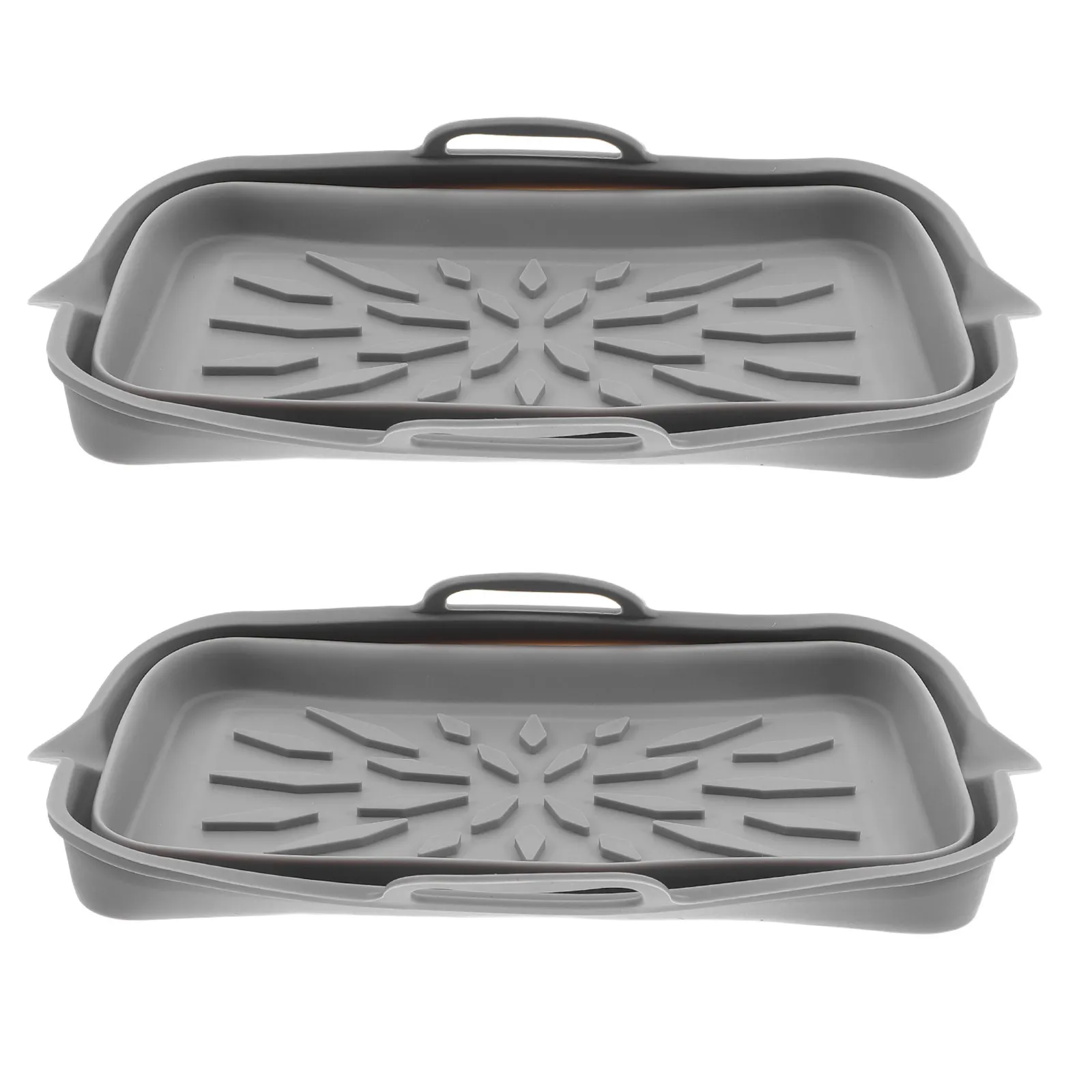 2Pcs Foldable Silicone Baking Mats Nonstick Heat Resistant for Air Fryer Oven Use Portable Travel Outdoor Picnic