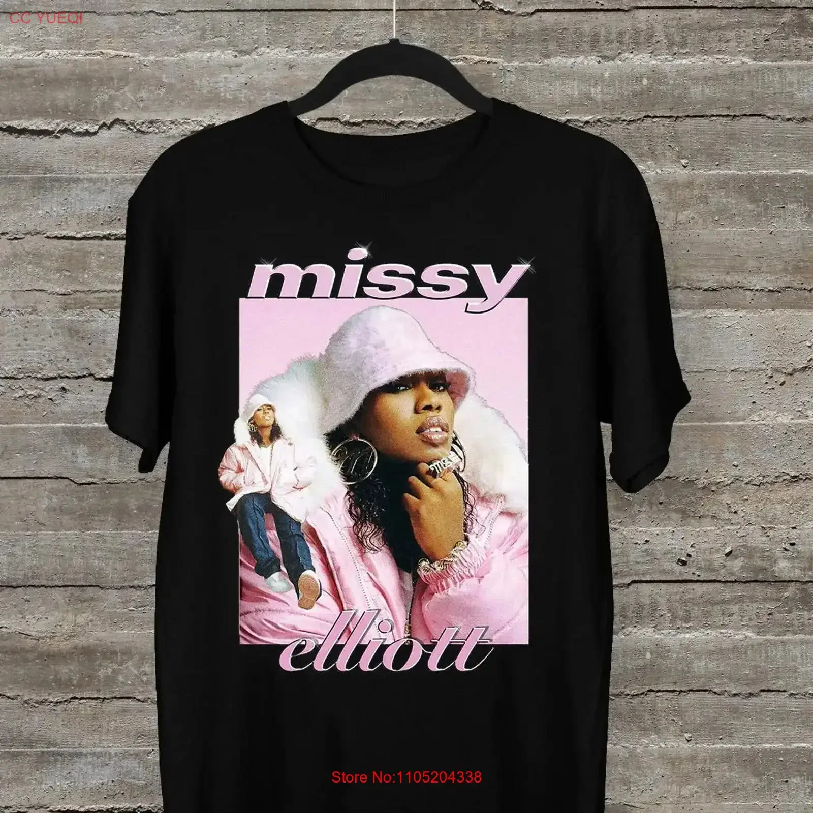 Missy Elliott Cotton For Fan Black  S 2345XL T Shirt vintage Washed Casual homme streetwear designer clothes Breathable