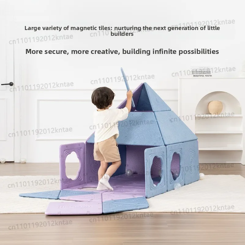 super large magnetic sheet three-dimensional space building block educational creative assembly dollhouse
