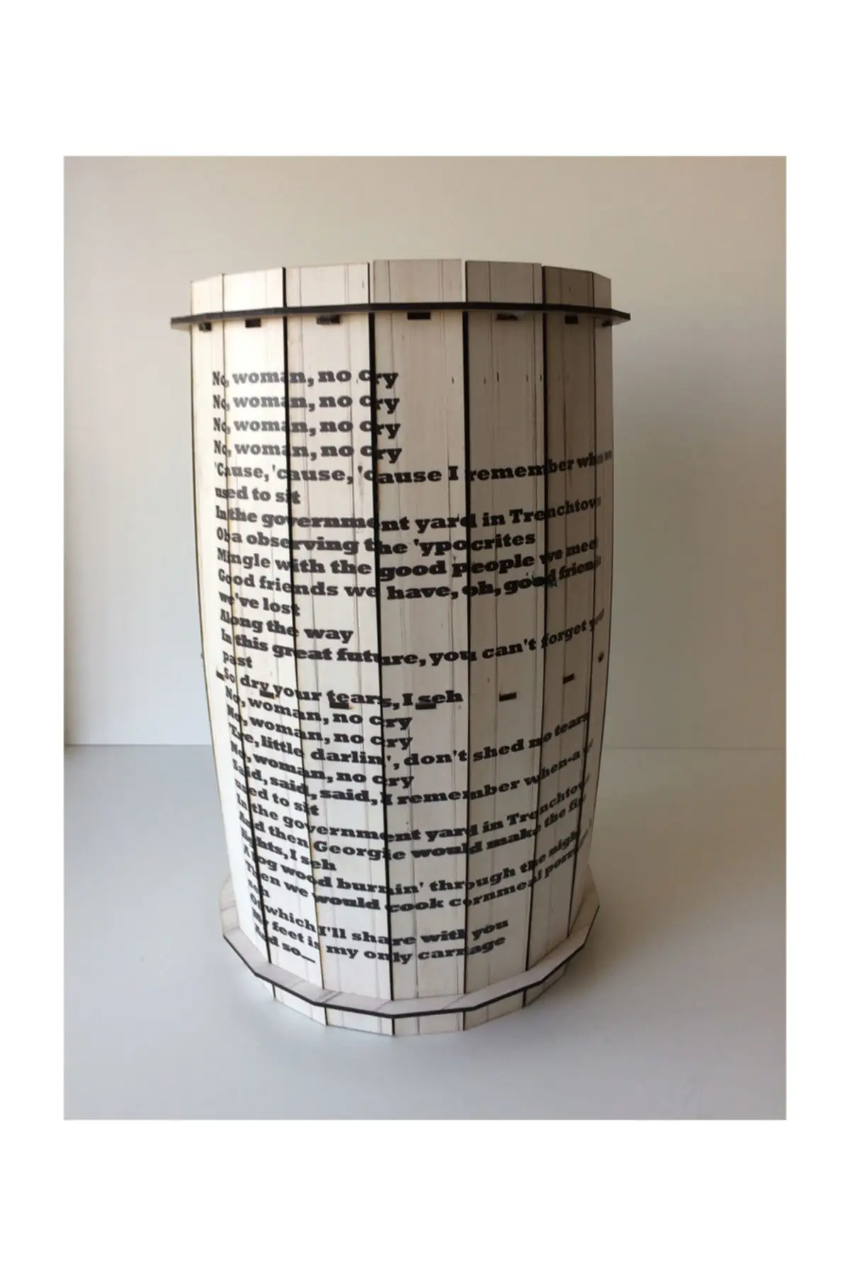 Mesa de centro de barril de madera,