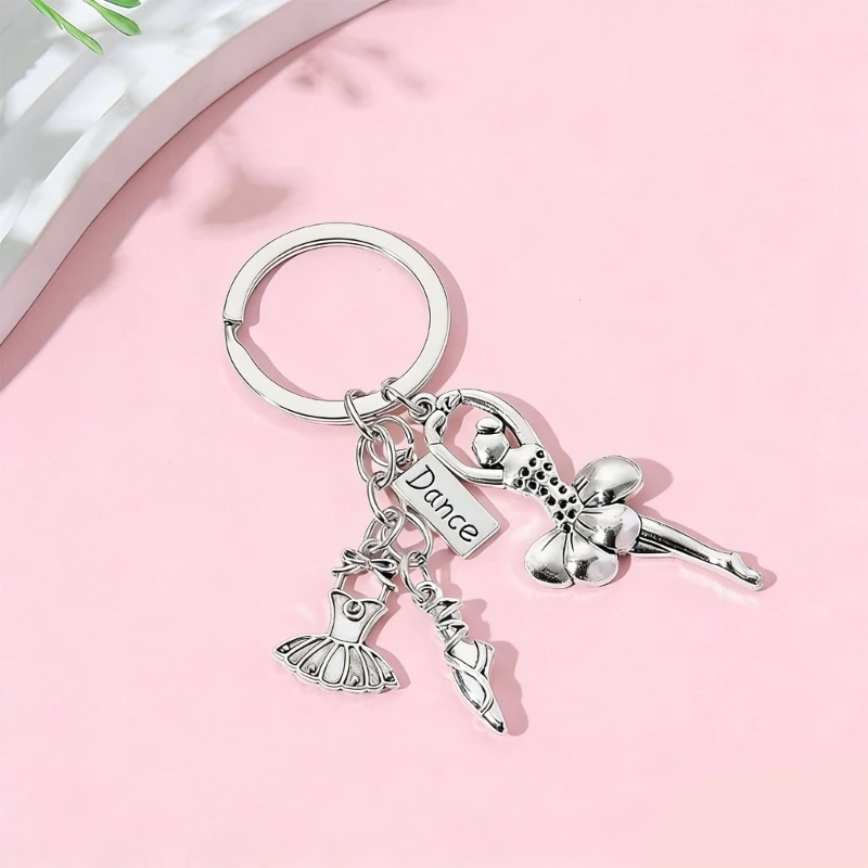 Elegant Ballet Dancer Keychain Charm With Shoe And Skirt Design Dance Themed Accessory Perfect Gift For Dance Lovers