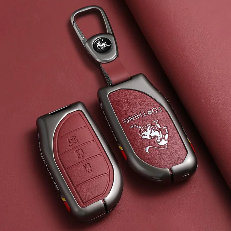 Zinklegierung Autoschlüsselhülle für Dongfeng Forthing T5 EVO Fengxing T5L V9 Schlüsselanhänger Fernbedienungsgehäuse Halter Zubehör – Detail 2