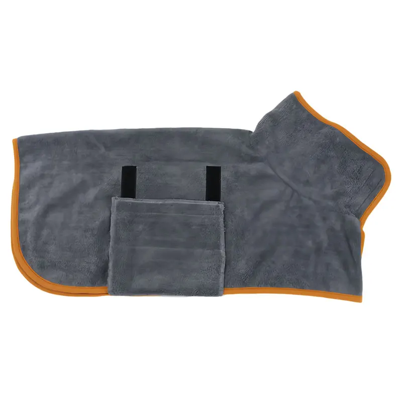 เสื้อคลุมอาบน้ำสำหรับสุนัข 2 in 1 แบบปรับได้ด้วยแถบตีนตุ๊กแก แห้งเร็ว ซึมซับน้ำได้ดีเยี่ยม สำหรับสุนัขขนาดเล็กถึงขนาดกลางหลังอาบน้ำ