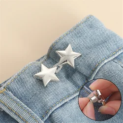 1Pcs Adjustable Clips for Pants Fastener Pants Pin Retractable Button Loose Button for Waist for Jeans Perfect Fit Reduce Waist