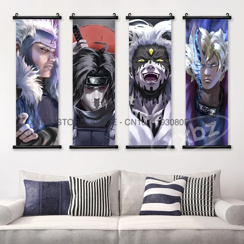 Naruto Scrolls Picture Room Decor Anime Figures Poster Boruto Wall Art Kawaki Obrazy dekoracyjne Haruno Sakura Cartoon Artwork