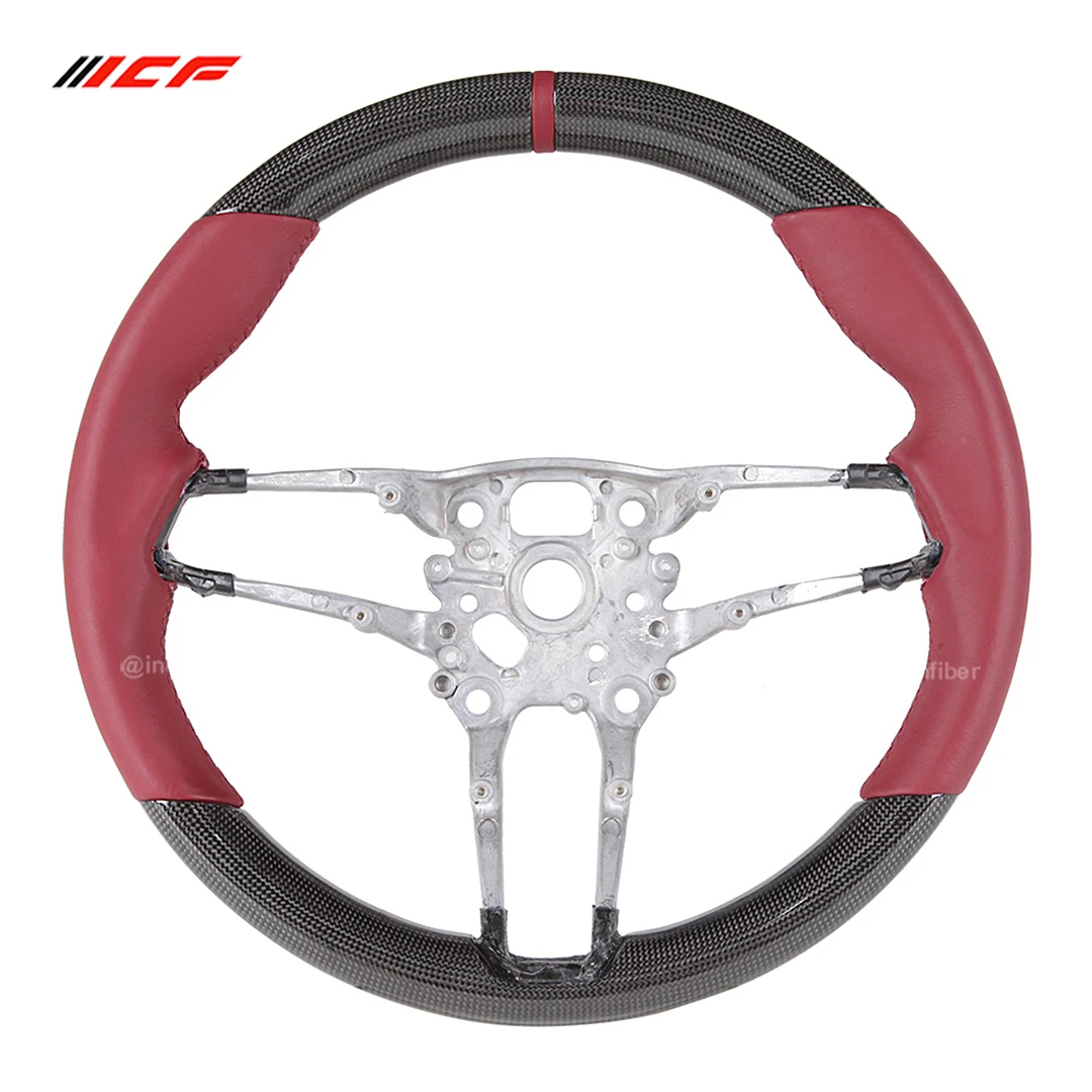 ICF Car Steering Wheel For Porsche Taycan 2019- 2021 Panamera 2021 911 2019-2021 Mission E 2015-2018 Carbon LED Customized STEER