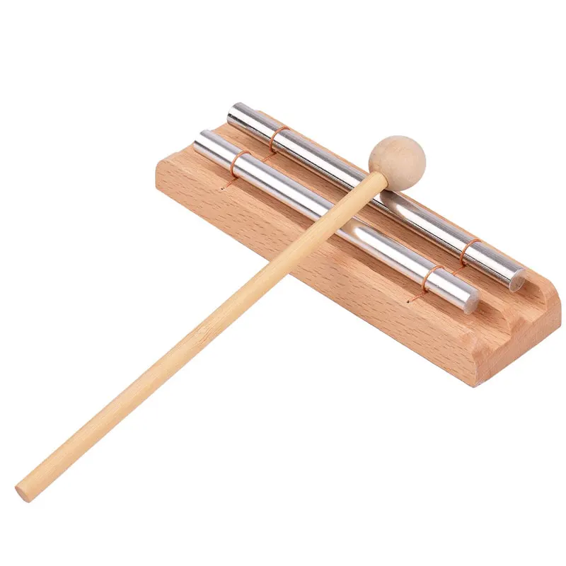 Meditation Chime 1/2/3/5/7-Tone Wind Chimes Wooden With Mallet Percussion Instrument Reminder Bell for Prayer Musical Chime