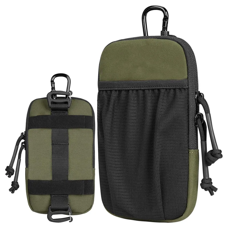 Bolsa de cintura compacta para gadget utilitário EDC ao ar livre, suporte de cinto de telefone resistente à água com recurso dobrável para viagens e esportes