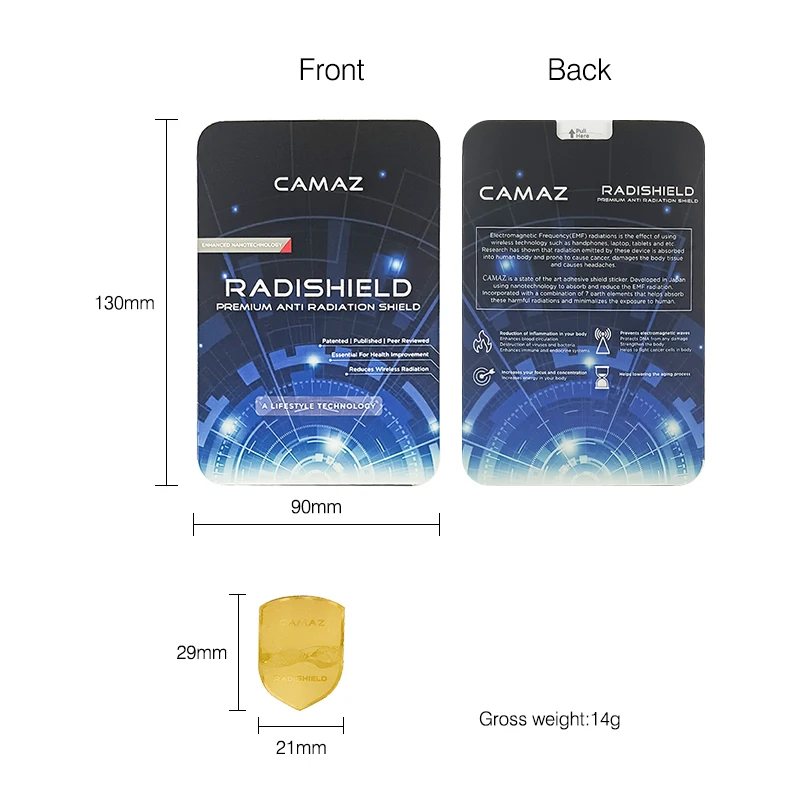 6pcs Shield 5G EMF Protection Stickers Radiation Protection Decal for Phones Computers Tablets