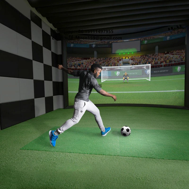 Interactive Soccer Simulator Virtual Reality Football Target Shooting Game with Floor Projection AR 3D Realistic Footballs