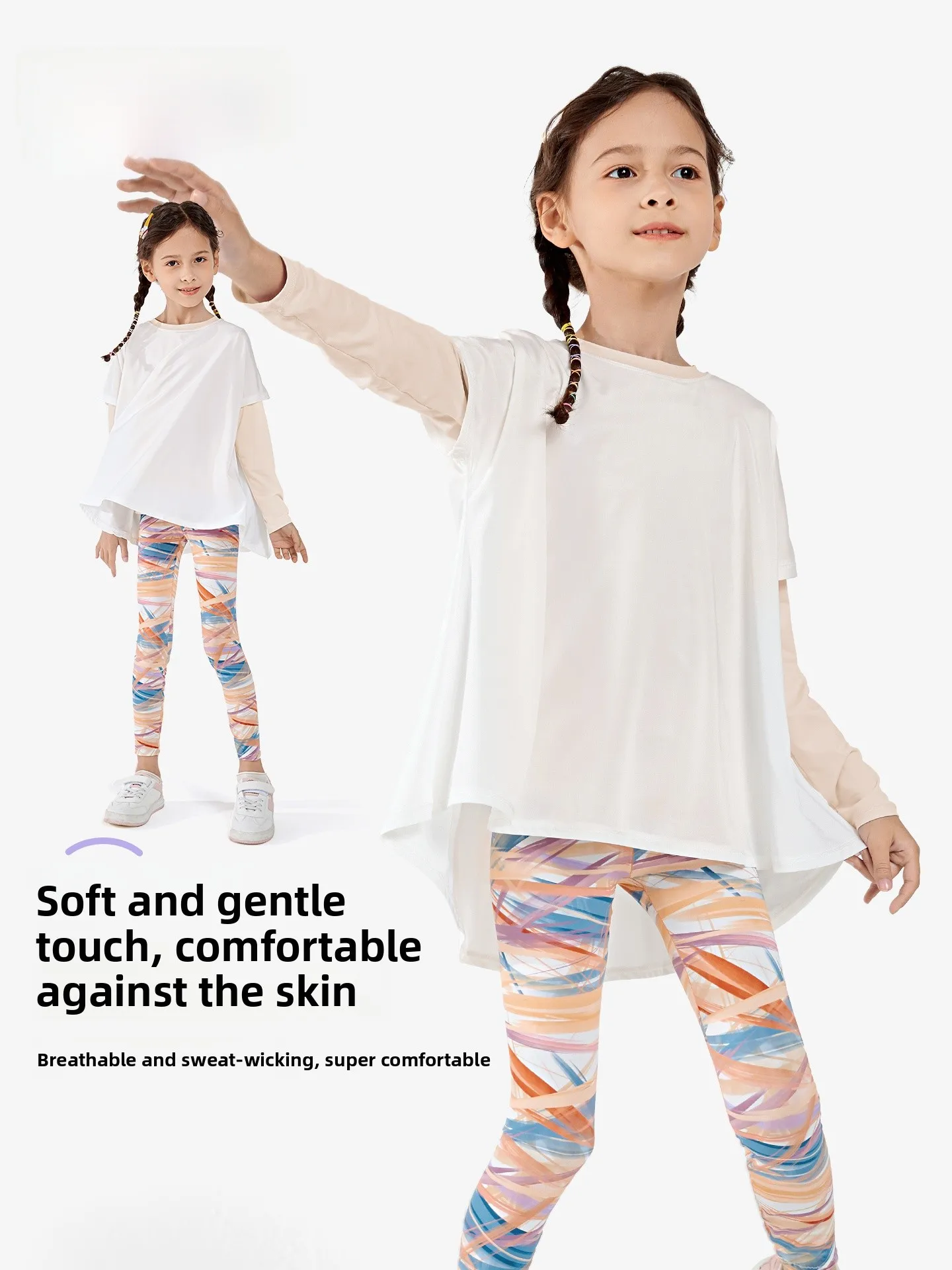 girls'-summer-lightweight-quick-dry-cool-feeling-sun-protection-clothing-sports-suit-long-sleeve-nylon-spandex-children's-out