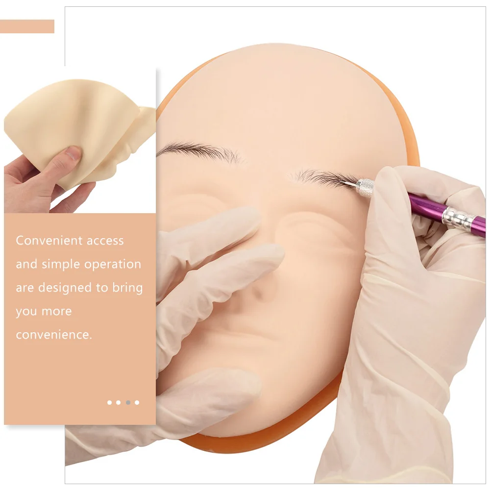 عارضة أزياء احترافية لممارسة الوشم على الوجه مصنوعة من السيليكون المريح، تجربة تشبه حقيقية لتدريب الفنانين و