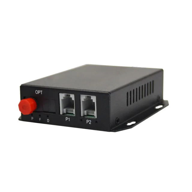 Factory Supply 2 Channel PCM Voice RJ11 Telephone Media Converter to Fiber Optic Equipment